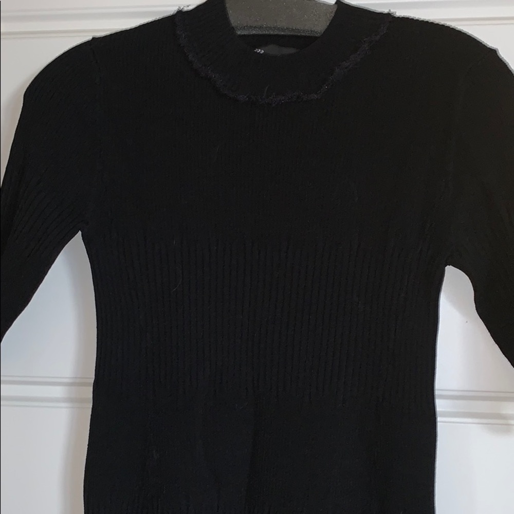 Proenza Schouler Rib Knit Black Midi Dress S - Picture 5 of 7